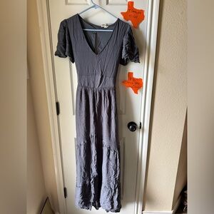 Joyfolie Charcoal Maxi Dress